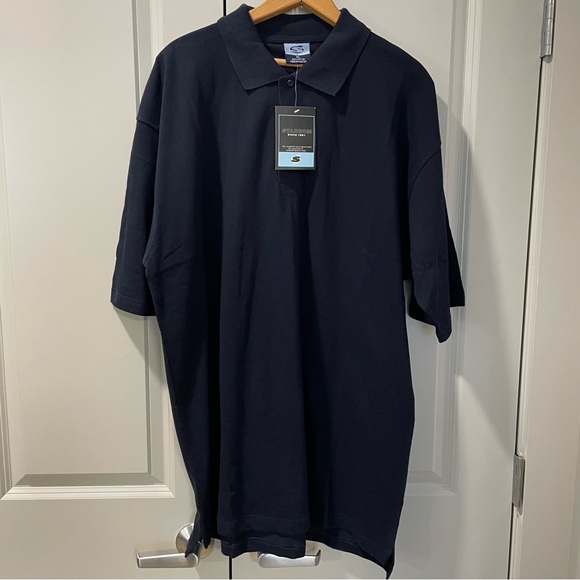 Stardom Division Mens Navy Polo XL NWT 3 Button Placard Stylish - Picture 1 of 6